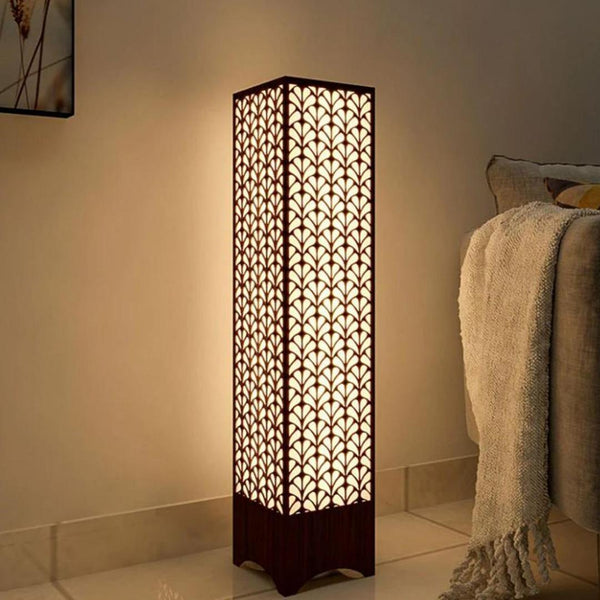 Wooden Side Table Lamp